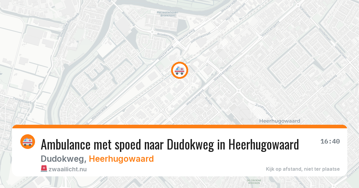 Ambulance met spoed naar Dudokweg in Heerhugowaard — 22 jul 2026