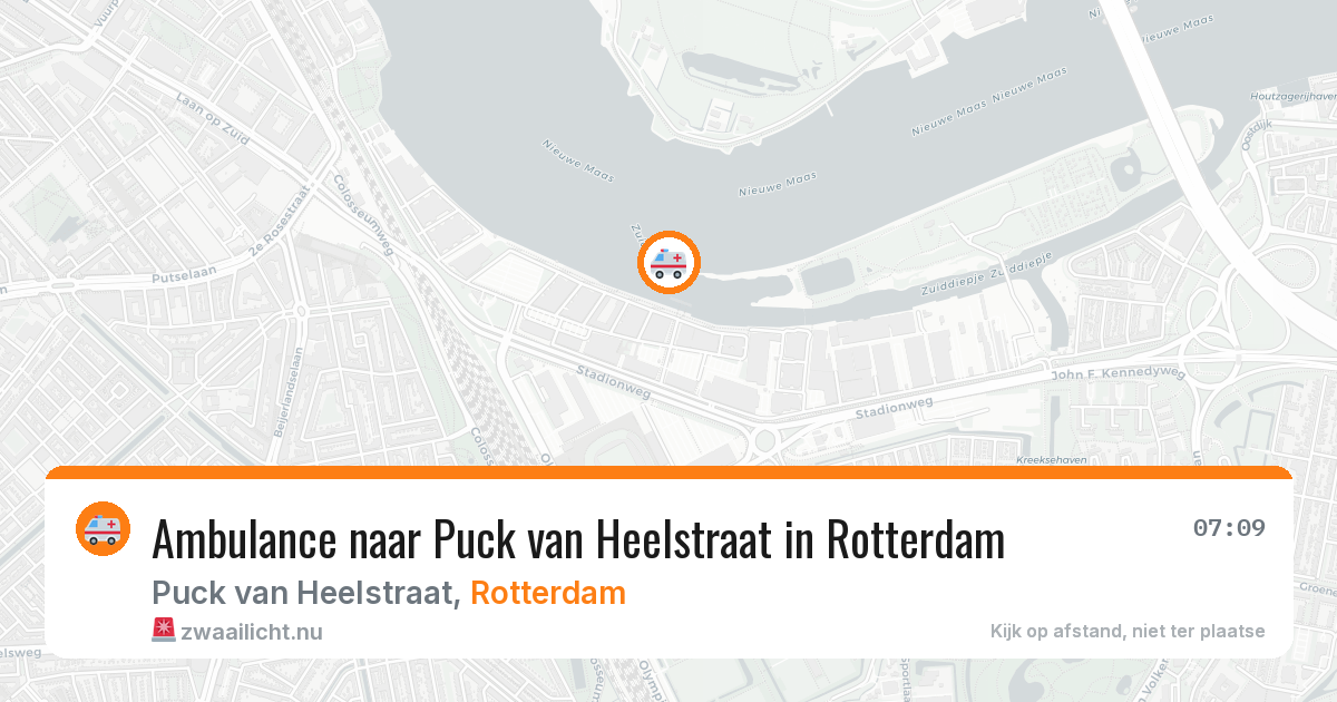 Ambulance naar Puck van Heelstraat in Rotterdam — 17 mei 2026