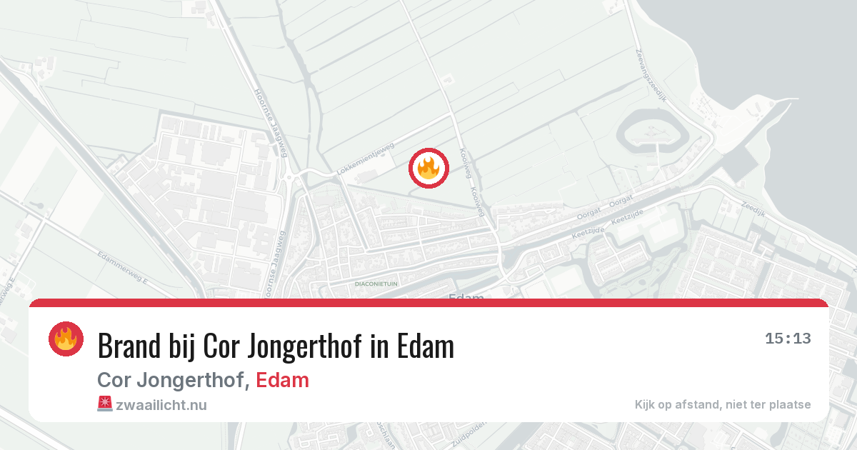 Brand bij Cor Jongerthof in Edam — 29 mei 2026
