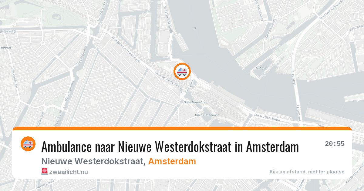 Ambulance naar Nieuwe Westerdokstraat in Amsterdam — 22 jul 2026