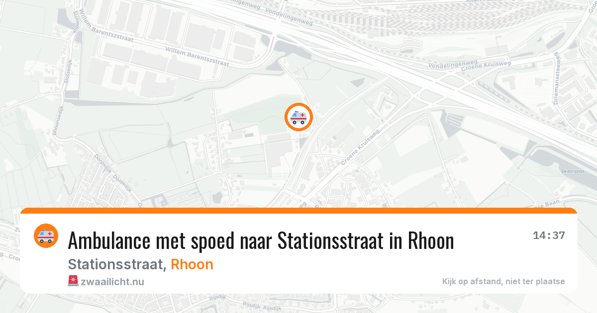Ambulance met spoed naar Stationsstraat in Rhoon — 17 jul 2026