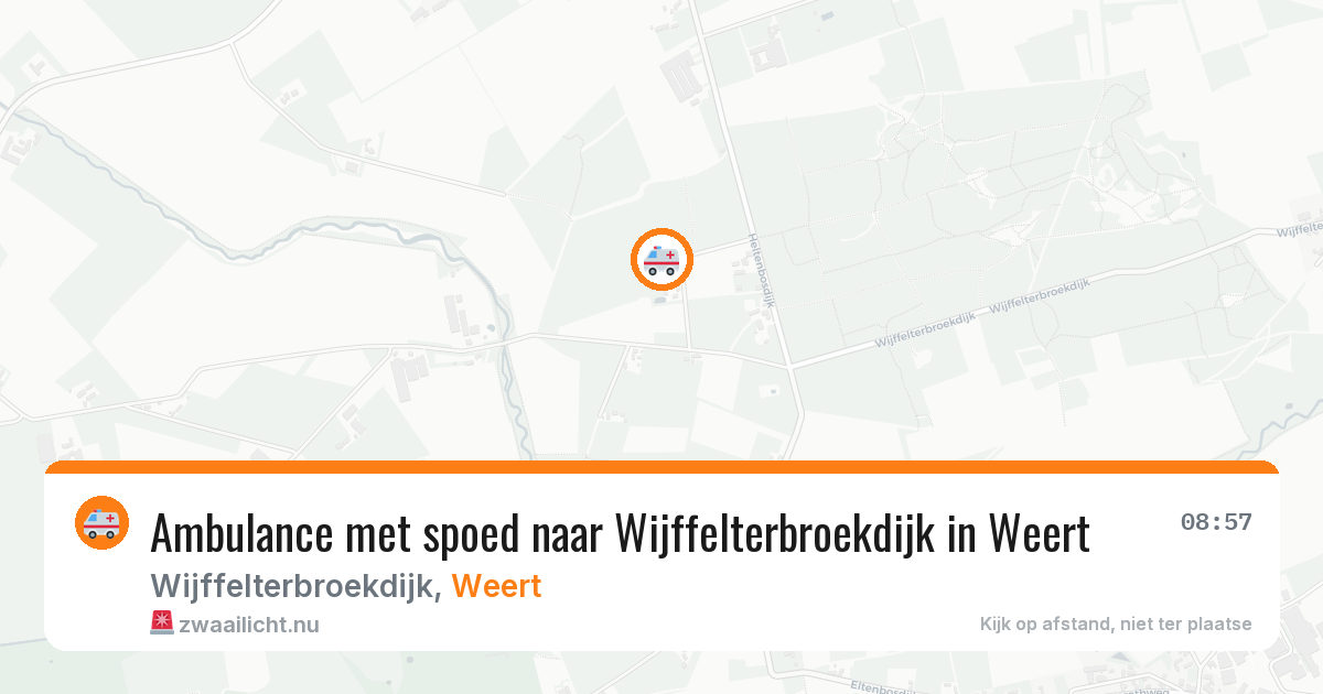 Ambulance met spoed naar Wijffelterbroekdijk in Weert — 20 jun 2026