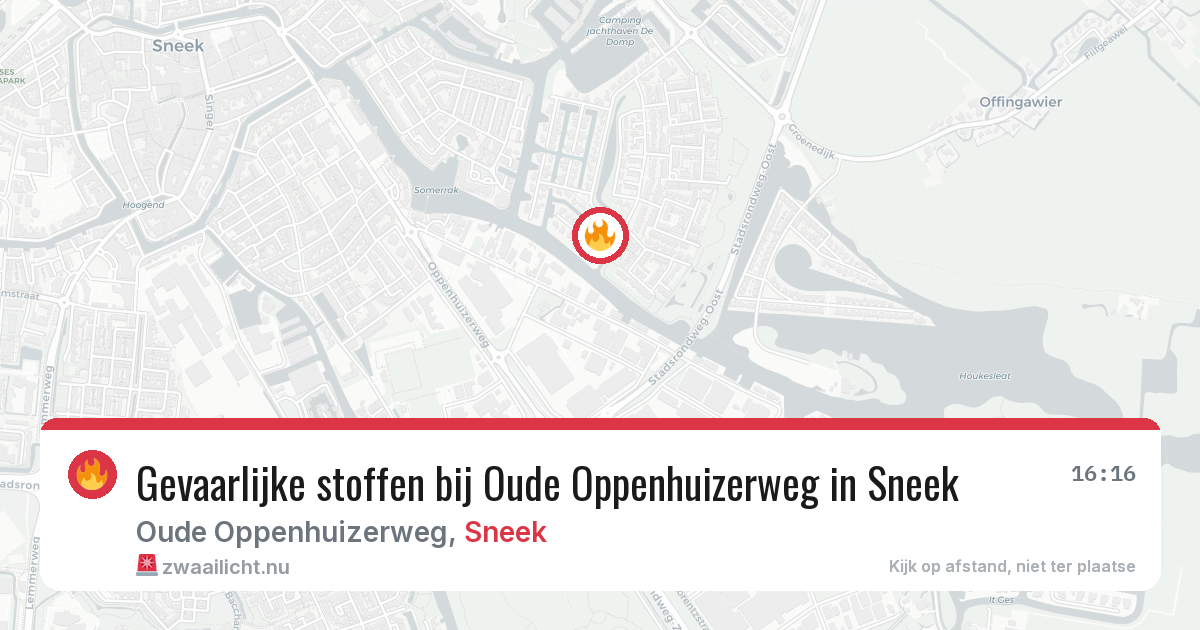 Gevaarlijke stoffen bij Oude Oppenhuizerweg in Sneek — 15 apr 2026