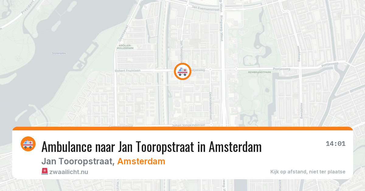 Ambulance naar Jan Tooropstraat in Amsterdam — 10 jul 2026