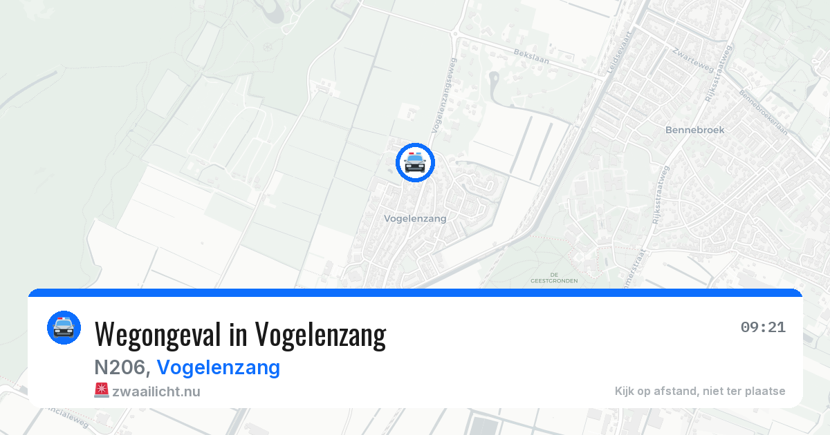 Wegongeval in Vogelenzang — 16 jul 2026