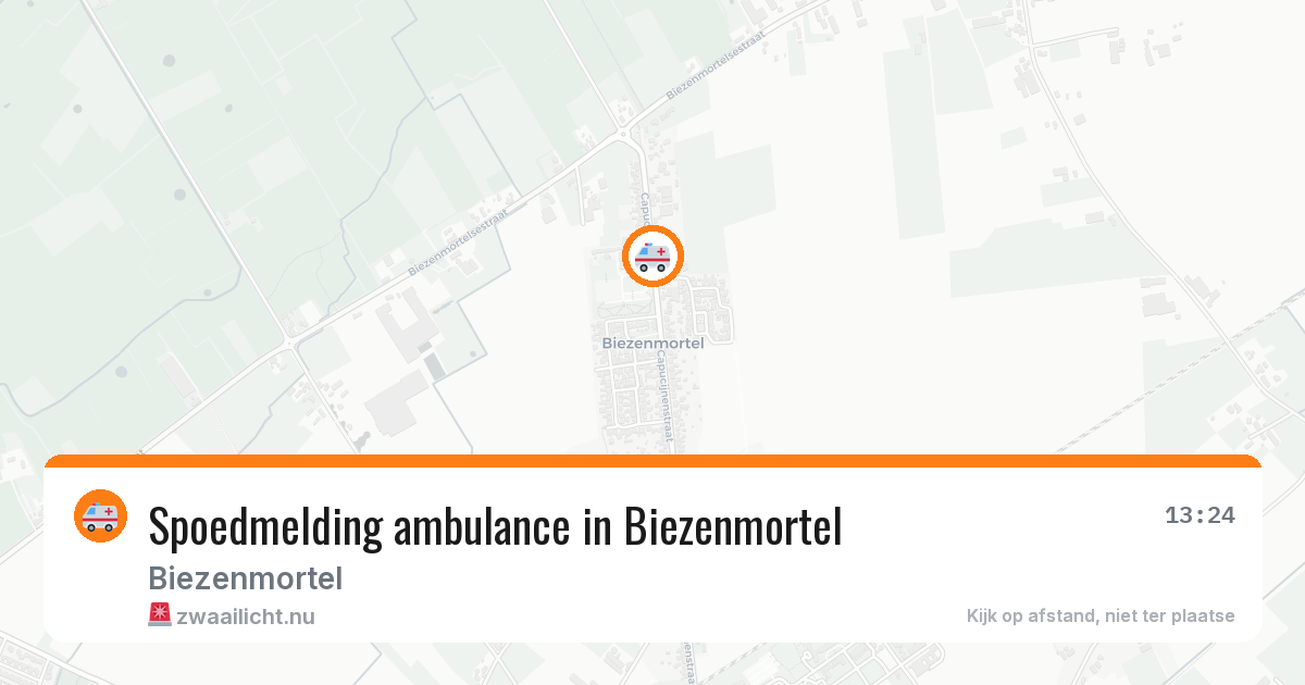 Spoedmelding ambulance in Biezenmortel — 12 jul 2026