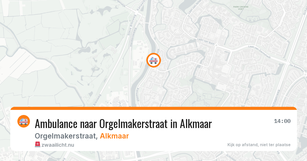 Ambulance naar Orgelmakerstraat in Alkmaar — 17 mei 2026