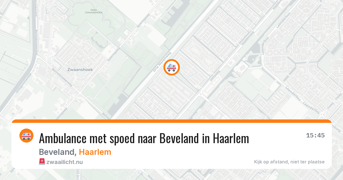 Ambulance met spoed naar Beveland in Haarlem — 30 mei 2026