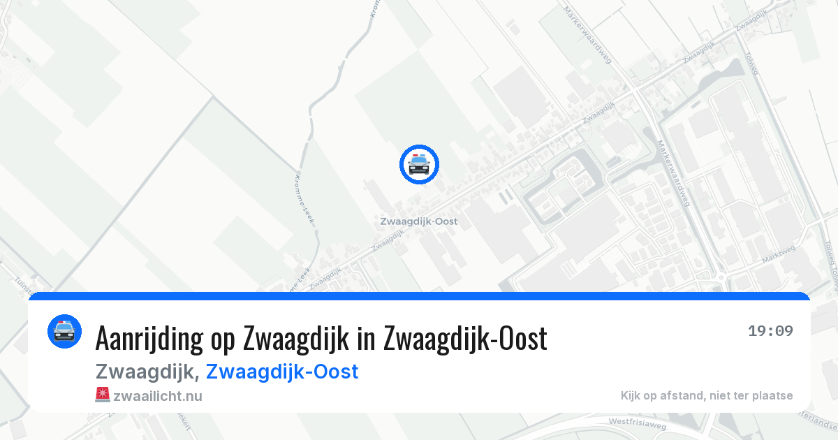 Aanrijding op Zwaagdijk in Zwaagdijk-Oost — 12 jul 2026