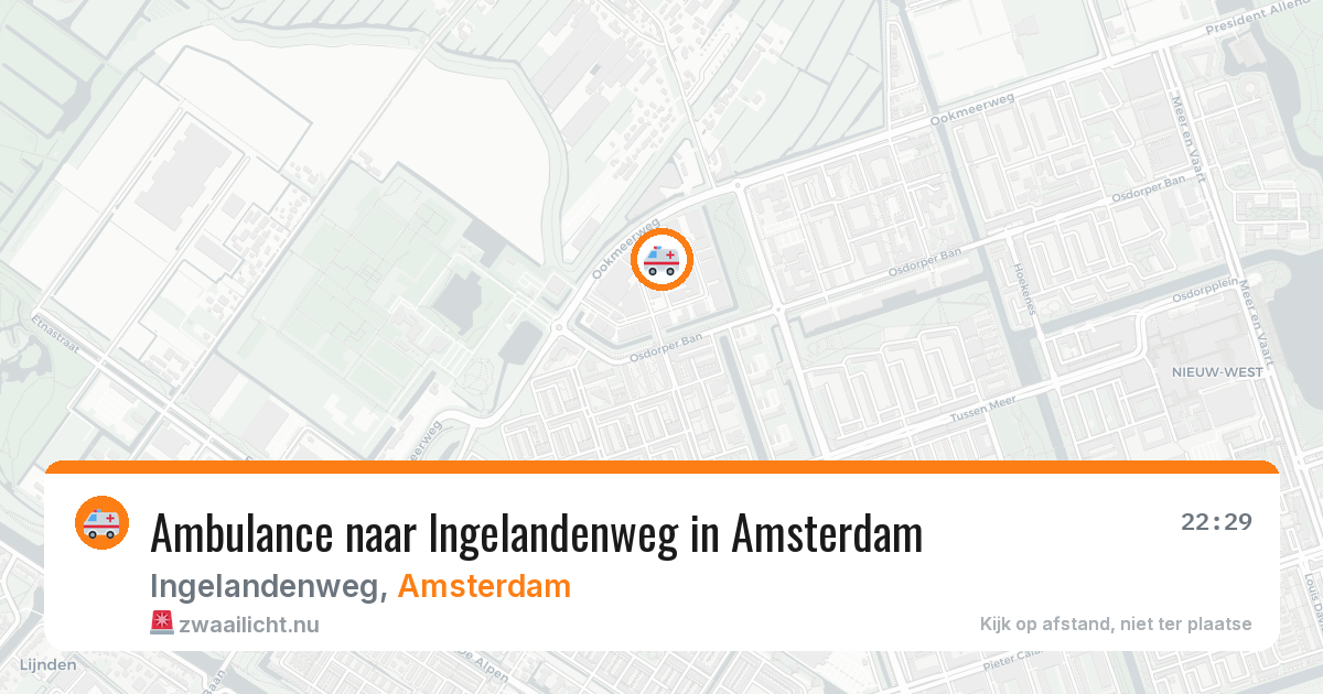 Ambulance naar Ingelandenweg in Amsterdam — 12 jul 2026