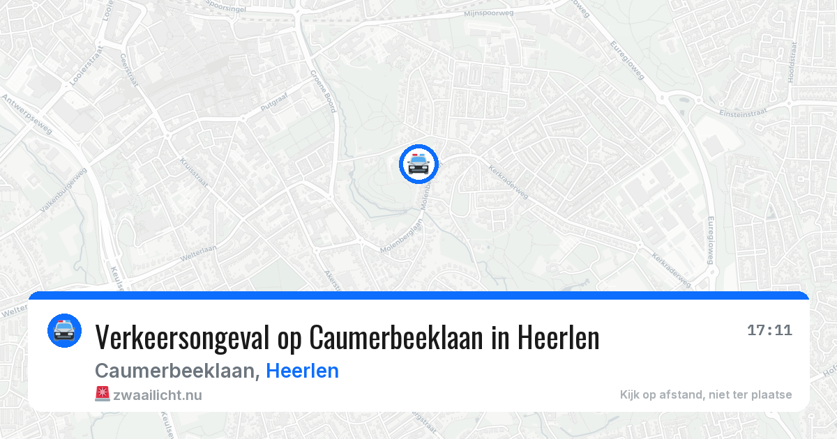 Verkeersongeval op Caumerbeeklaan in Heerlen — 29 apr 2026