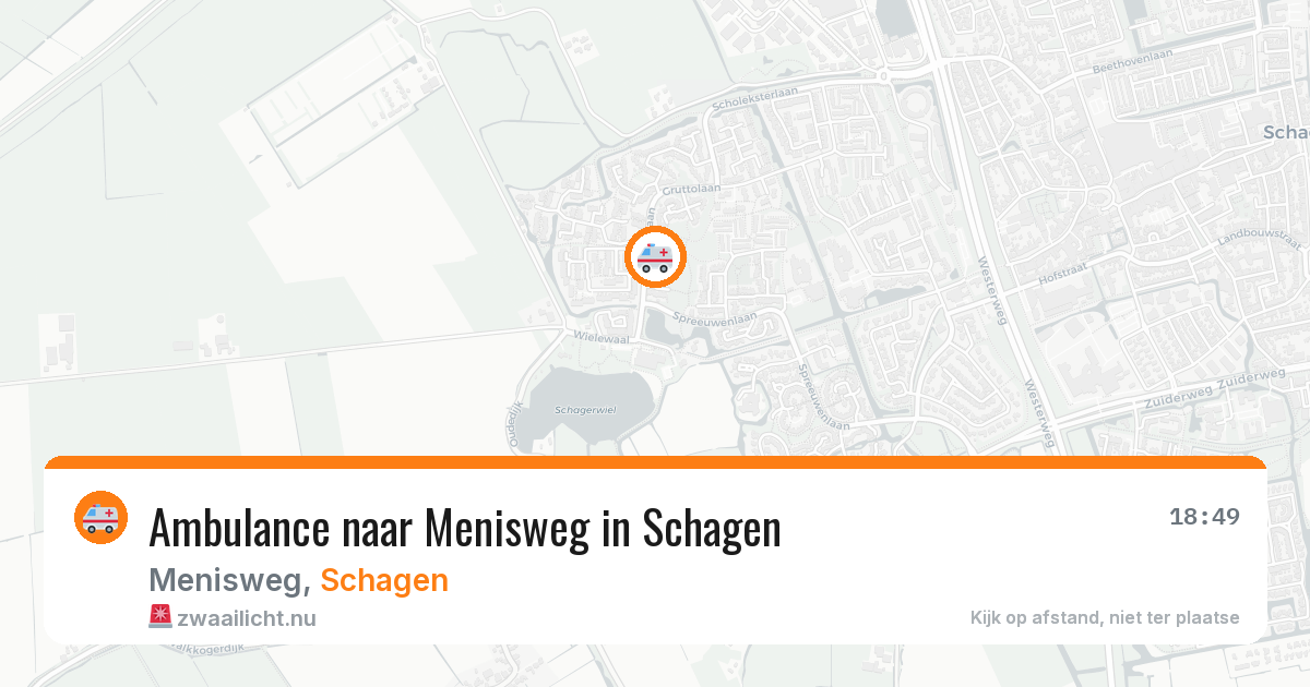Ambulance naar Menisweg in Schagen — 26 mei 2026