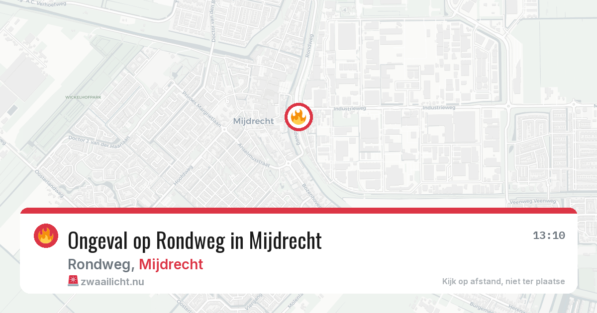 Ongeval op Rondweg in Mijdrecht — 20 mrt 2026