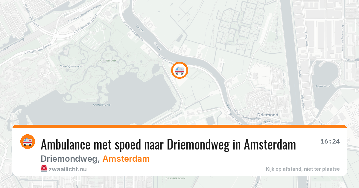 Ambulance met spoed naar Driemondweg in Amsterdam — 26 mrt 2026