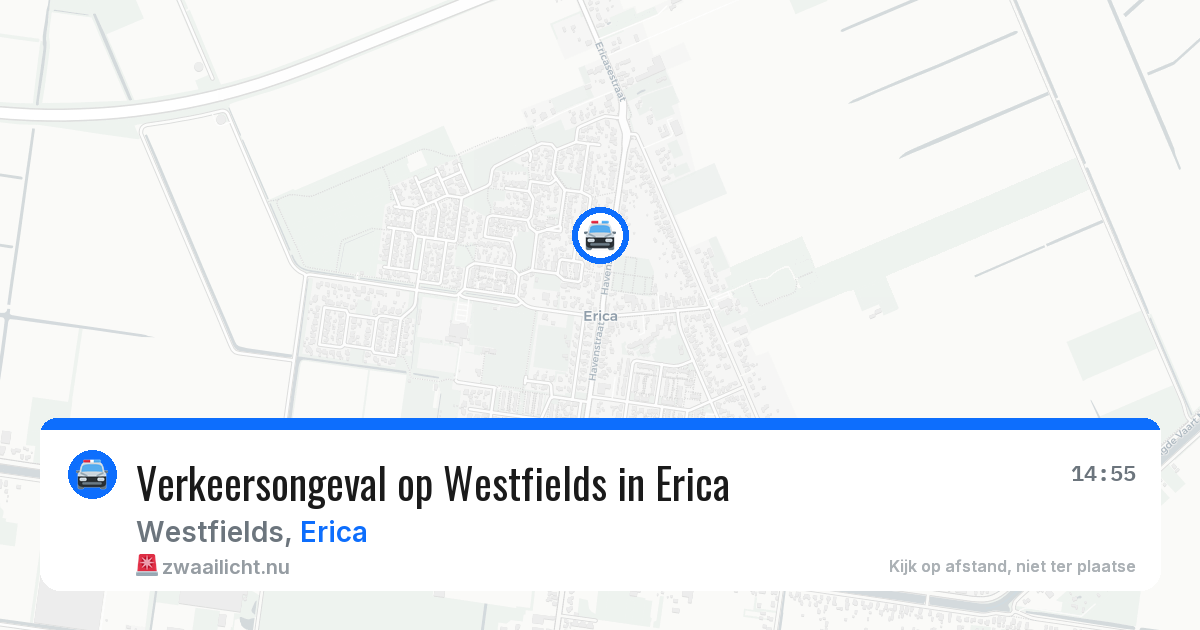 Verkeersongeval op Westfields in Erica — 18 mrt 2026