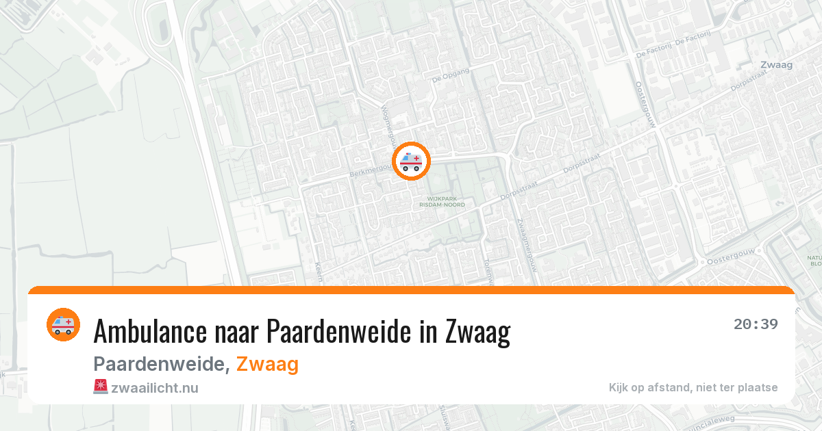 Ambulance naar Paardenweide in Zwaag — 26 mrt 2026
