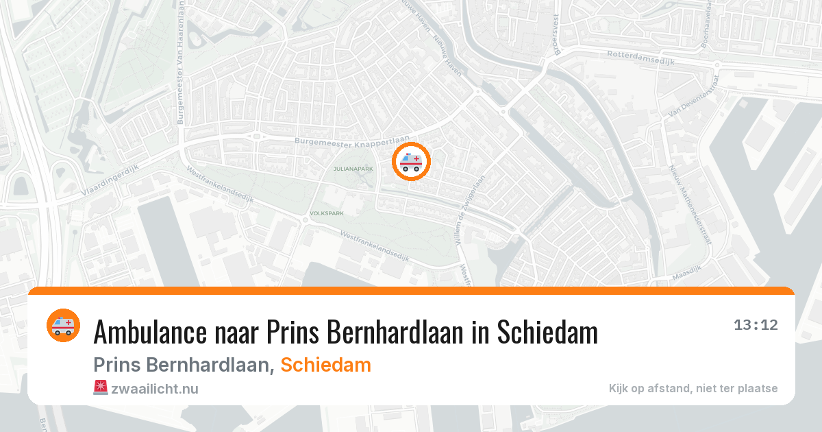 Ambulance naar Prins Bernhardlaan in Schiedam — 23 jul 2026