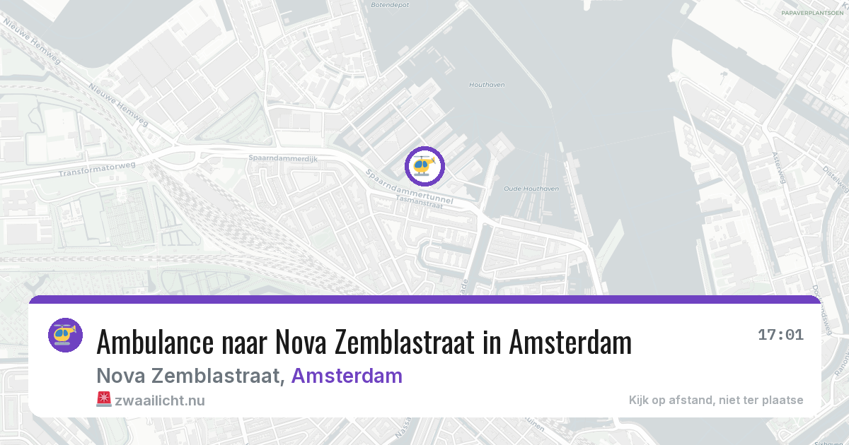 Ambulance naar Nova Zemblastraat in Amsterdam — 14 mei 2026