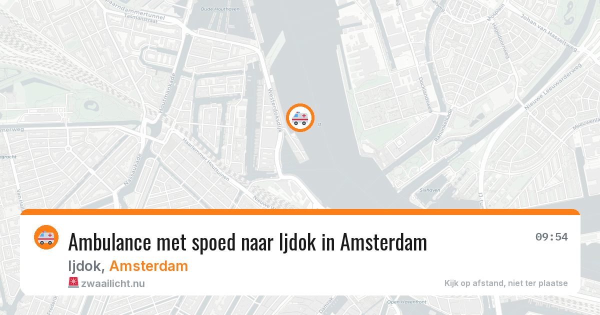Ambulance met spoed naar Ijdok in Amsterdam — 26 mrt 2026