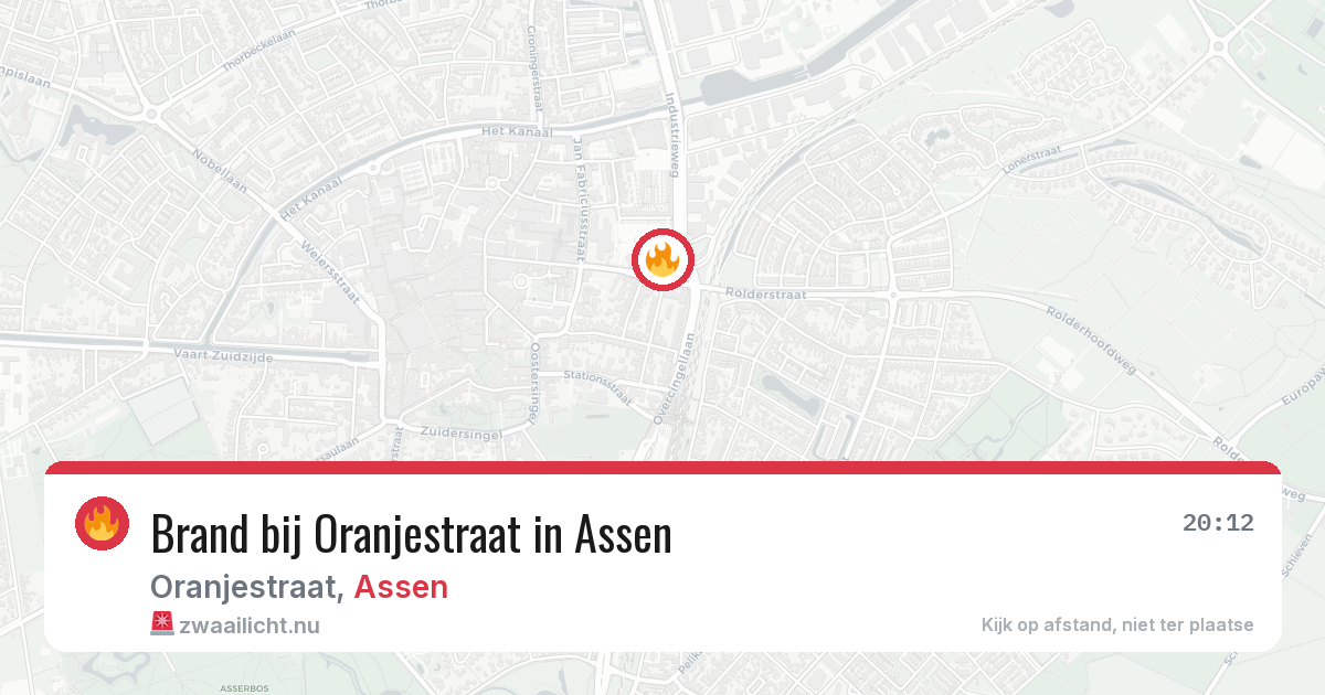 Brand bij Oranjestraat in Assen — 18 mrt 2026