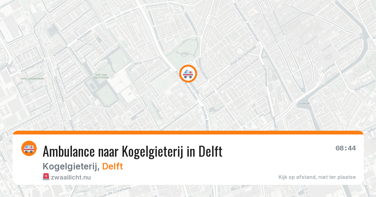 Ambulance naar Kogelgieterij in Delft — 23 mei 2026