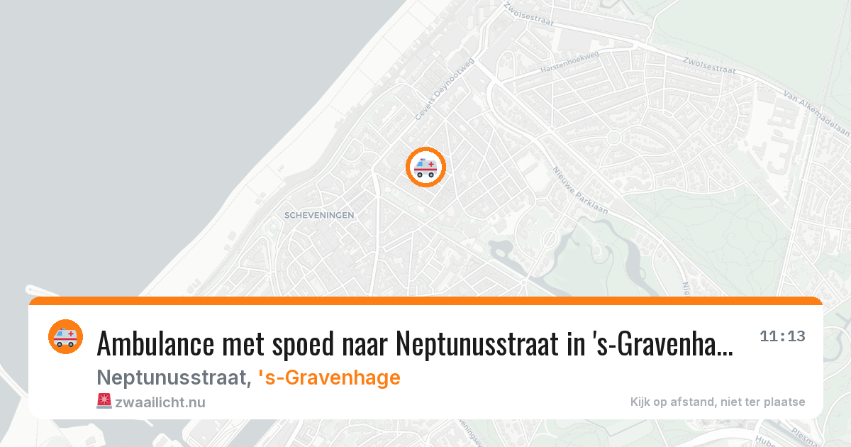 Ambulance met spoed naar Neptunusstraat in 's-Gravenhage — 25 jul 2026