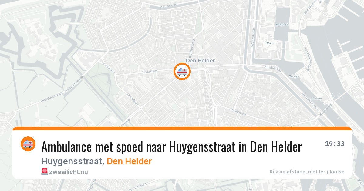 Ambulance met spoed naar Huygensstraat in Den Helder — 21 mrt 2026