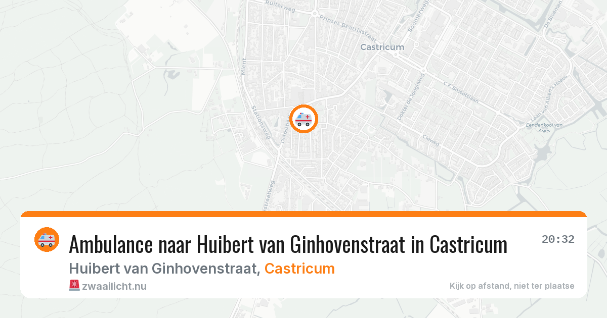 Ambulance naar Huibert van Ginhovenstraat in Castricum — 11 jul 2026