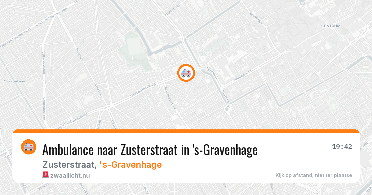 Ambulance naar Zusterstraat in 's-Gravenhage — 16 jul 2026