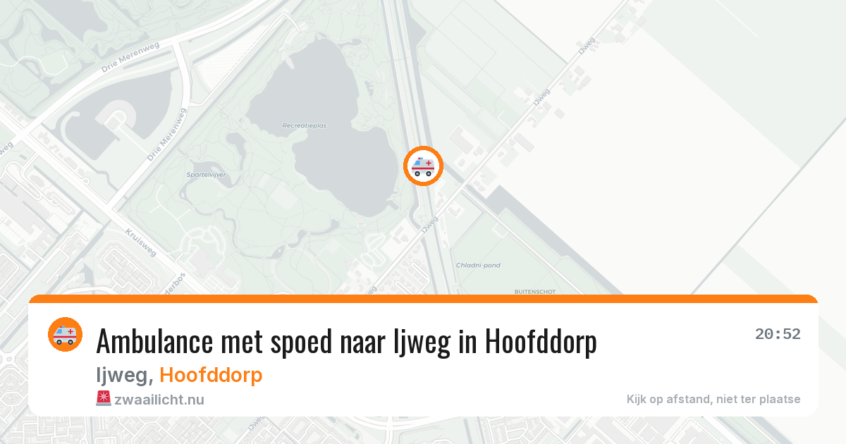 Ambulance met spoed naar Ijweg in Hoofddorp — 23 jul 2026