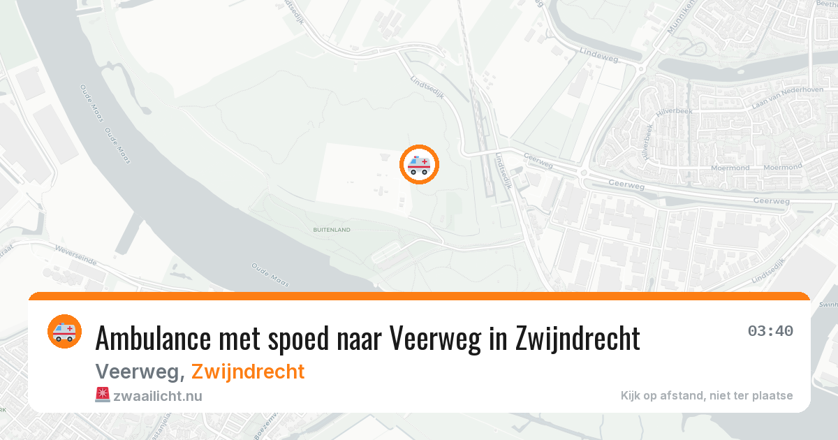 Ambulance met spoed naar Veerweg in Zwijndrecht — 21 jul 2026