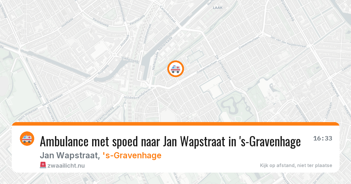Ambulance met spoed naar Jan Wapstraat in 's-Gravenhage — 21 jul 2026
