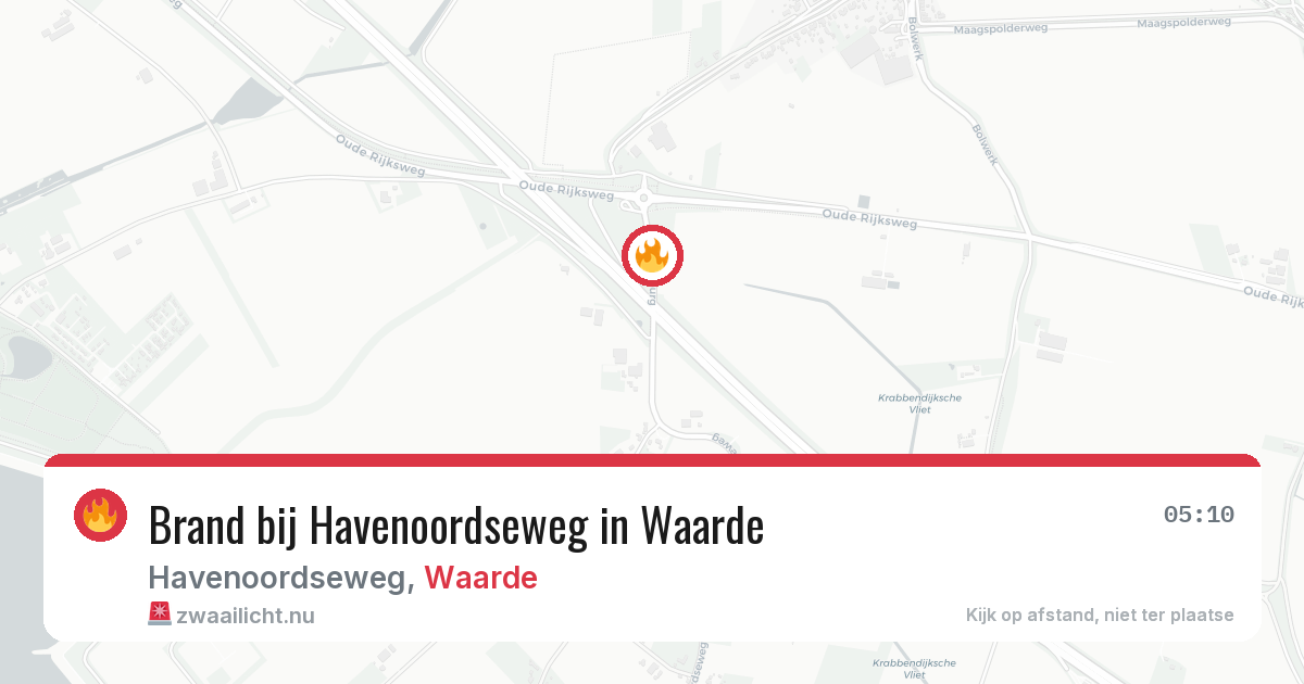 Brand bij Havenoordseweg in Waarde — 10 apr 2026