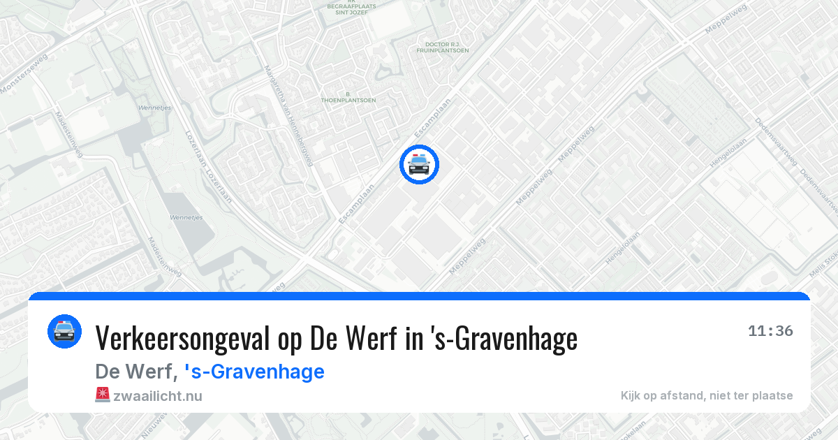 Verkeersongeval op De Werf in 's-Gravenhage — 11 mei 2026