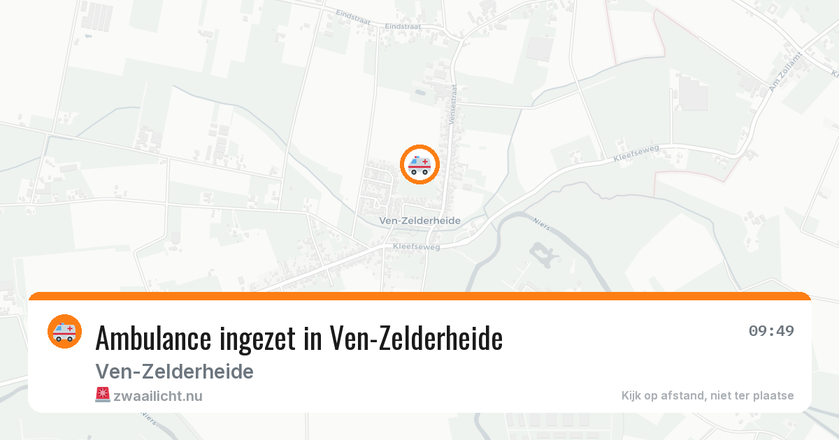 Ambulance ingezet in Ven-Zelderheide — 1 jul 2026