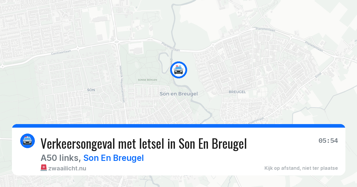 Verkeersongeval met letsel in Son En Breugel — 8 jun 2026
