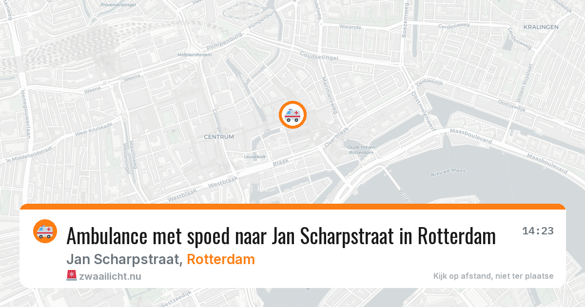 Ambulance met spoed naar Jan Scharpstraat in Rotterdam — 6 jun 2026