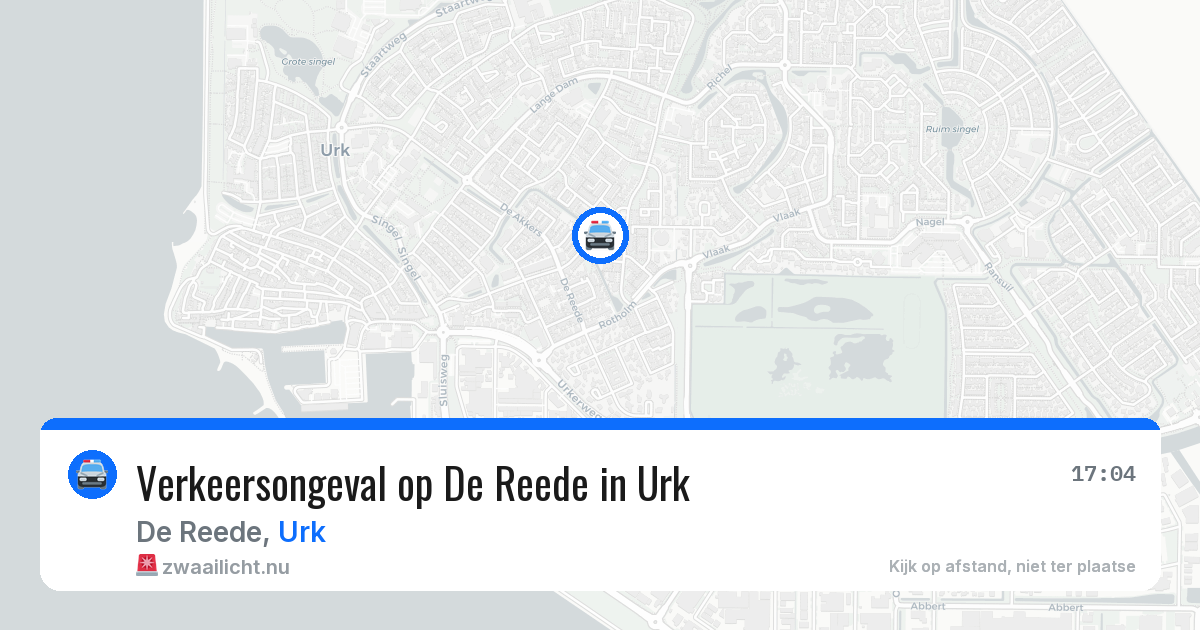 Verkeersongeval op De Reede in Urk — 1 apr 2026