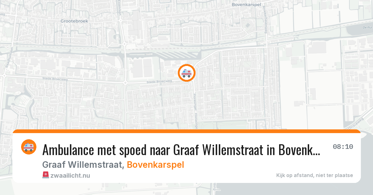 Ambulance met spoed naar Graaf Willemstraat in Bovenkarspel — 17 jul 2026