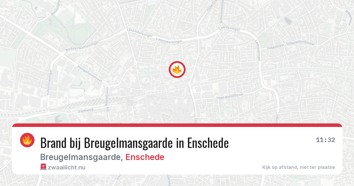 Brand bij Breugelmansgaarde in Enschede — 25 jul 2026