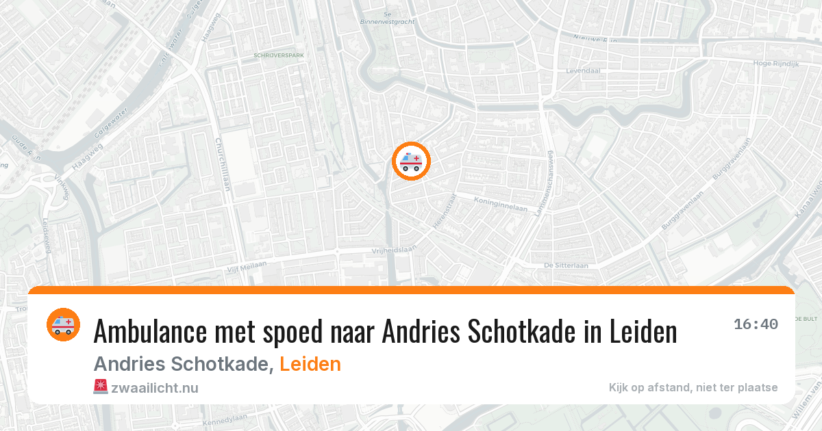 Ambulance met spoed naar Andries Schotkade in Leiden — 12 feb 2026