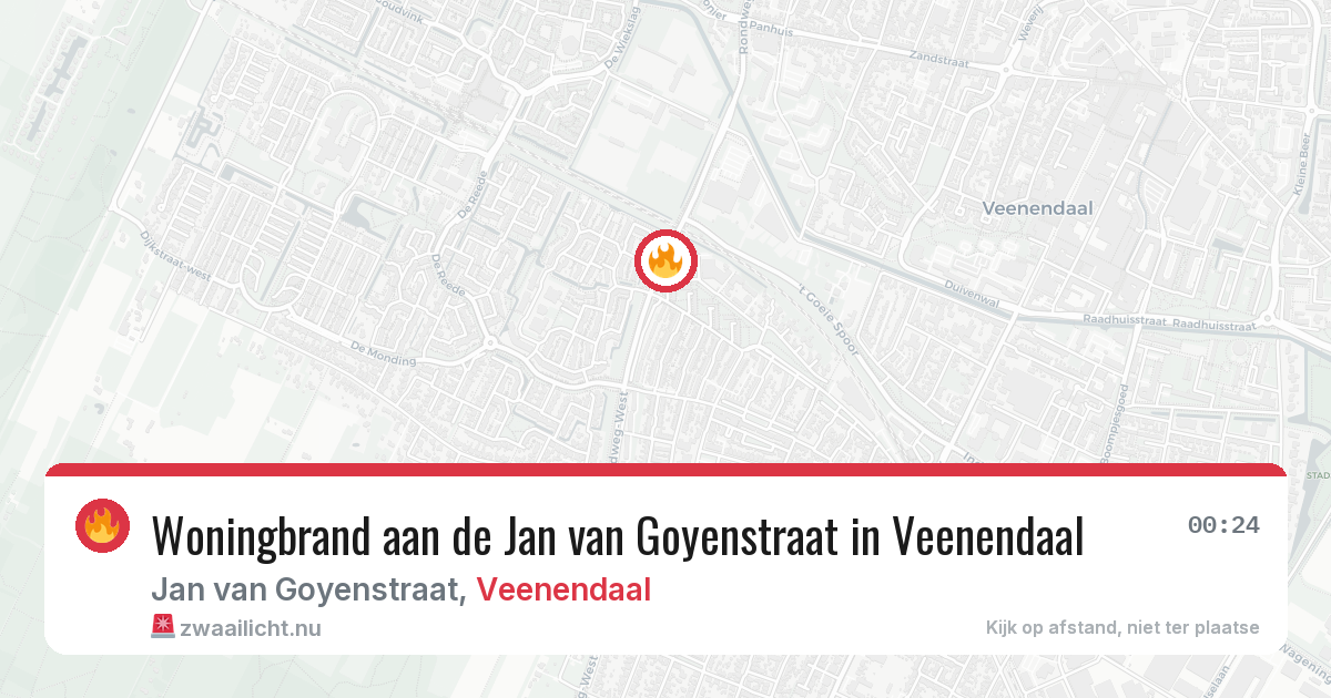Woningbrand aan de Jan van Goyenstraat in Veenendaal — 17 mei 2026