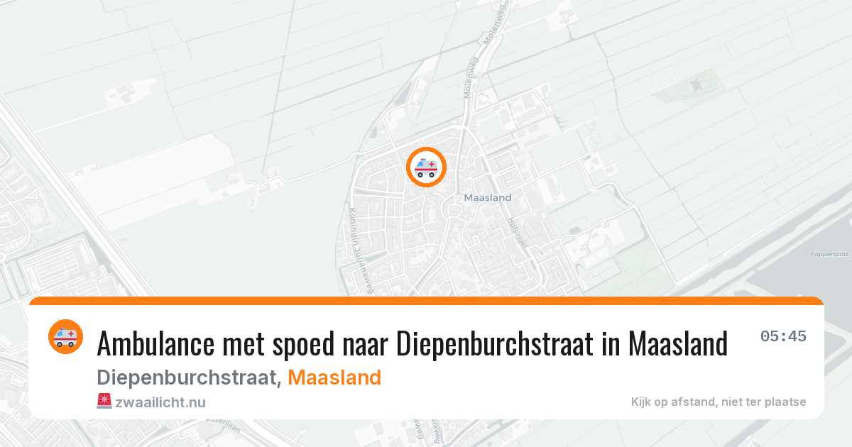 Ambulance met spoed naar Diepenburchstraat in Maasland — 12 apr 2026