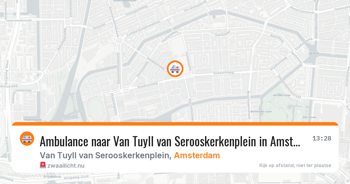 Ambulance naar Van Tuyll van Serooskerkenplein in Amsterdam — 1 jun 2026