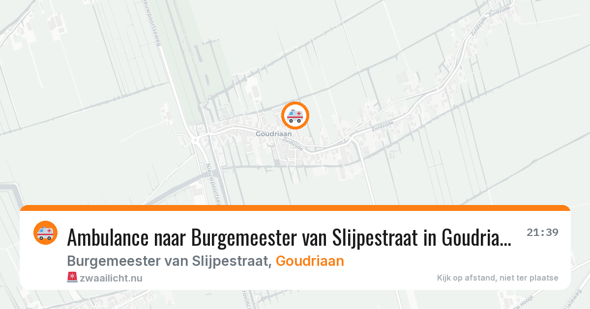 Ambulance naar Burgemeester van Slijpestraat in Goudriaan — 10 jul 2026