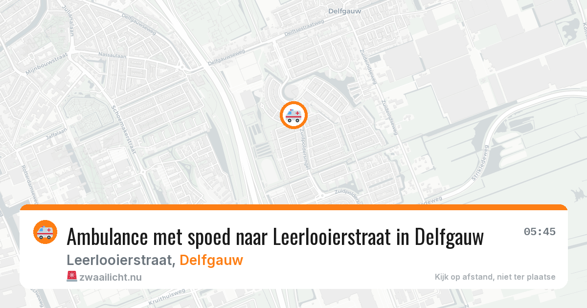 Ambulance met spoed naar Leerlooierstraat in Delfgauw — 28 mrt 2026