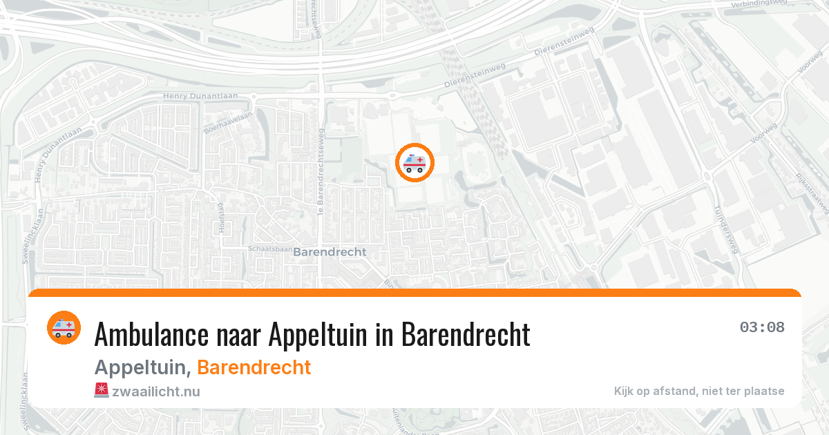 Ambulance naar Appeltuin in Barendrecht — 11 jul 2026