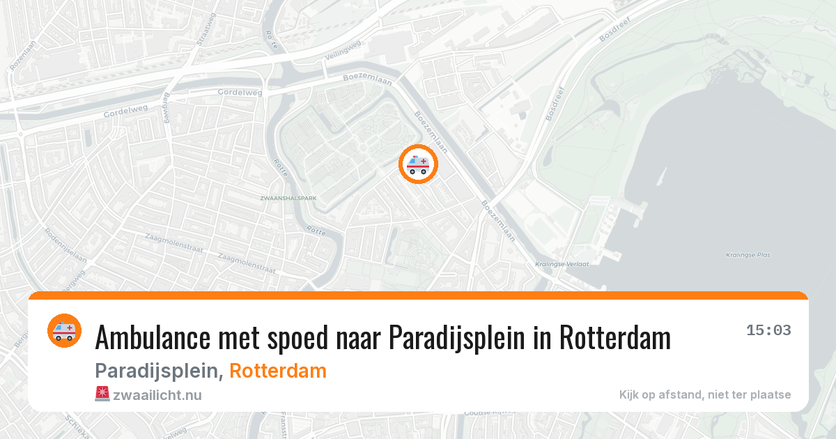 Ambulance met spoed naar Paradijsplein in Rotterdam — 21 mrt 2026