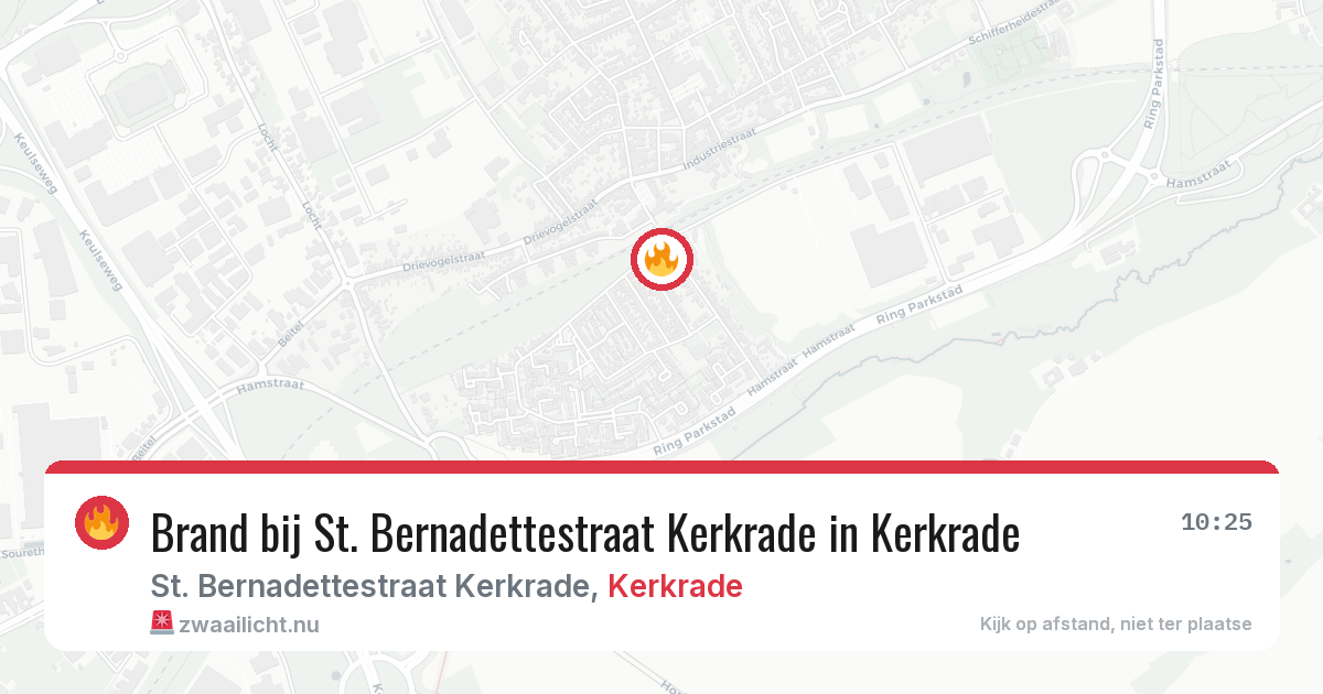 Brand bij St. Bernadettestraat Kerkrade in Kerkrade — 7 apr 2026
