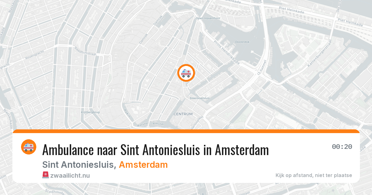 Ambulance naar Sint Antoniesluis in Amsterdam — 22 mei 2026